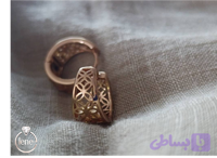 گوشواره حلقه‌ای ژوپینگ مدل توری طرح گل
