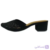 صندل زنانه مدل توری نگینی پشت باز
