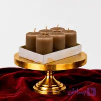 شمع استوانه ای نارنجی بسته 6 عددی