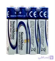 باتری قلمی کارتی۲عددی super heavy duty سان شاین-عمده