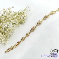 دستبند ژوپینگ مجلسی طرح طلا کد 21108