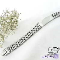 دستبند مردانه رولکس پلاک دار برند استیل کد 20166