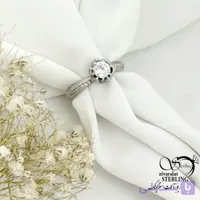 انگشتر زنانه 925 عیار تک نگین (سولیتر) کد 21541