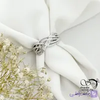 انگشتر نقره طرح موجدار با نقره ایتالیا کد 22112