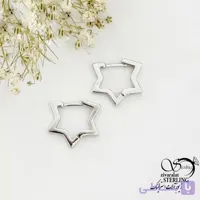 گوشواره نقره کلیپسی طرح ستاره کد 22100