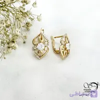 گوشواره ژوپینگ طرح کلاسیک نگین دار کد 21699