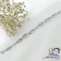 دستبند نقره تراشکاری طرح کلاسیک کد 22042