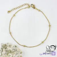 پابند استیل گوی طلایی کد 16199