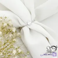 انگشتر نقره ظریف تک نگین کد 22120