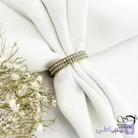 انگشتر استیل دور نگین طرح طلا کد 20982