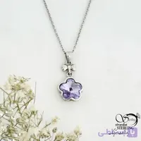 گردنبند سنگ سوارسکی یاسی نقره 925 ایتالیا کد 21501