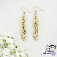 گوشواره مشابه طلا آویز حلقه تو حلقه کد 22187