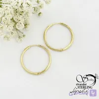 گوشواره استیل حلقه ای ساده کد 22252