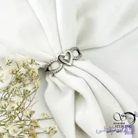 انگشتر قلب نقره طرح طلا عیار925 کد 21288