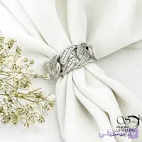 انگشتر کارتیر فول نگین با نقره 925 عیار کد 21303