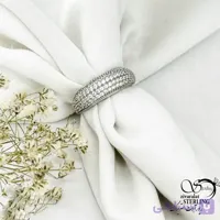 انگشتر فول نگین طرح طلا با نقره ایتالیا کد 21295