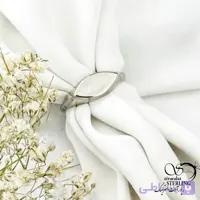 انگشتر آینه ای ساده نقره ایتالیا کد 21304