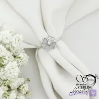 انگشتر نقره 925 عیار گل شبدر کد 22220