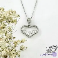 گردنبند نقره مدل قلب نقره ساخت ایتالیا کد 21627