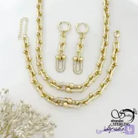 سرویس مجلسی تیفانی نگین دار مشابه طلا کد 22149