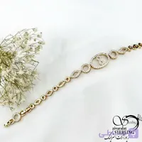 دستبند نگینی بینهایت مارک ژوپینگ طرح طلا کد 21083