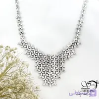 گردنبند تراش با نقره 925 عیار جواهری کد 21352