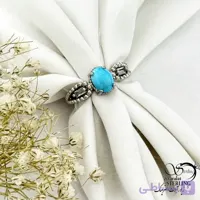 انگشتر نقره فیروزه نیشابور با عیار925 کد 21319