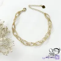 دستبند مجلسی طرح لوزی مشابه طلا کد 22125
