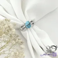 انگشتر نقره 925 عیار سنگ فیروزه ظریف کد 21926