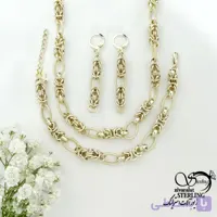 سرویس مجلسی با روکش آب طلا مدل حلقه تو حلقه کد 22156