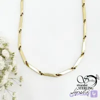 زنجیر مردانه استیل طرح کبریتی 55 سانتی کد 22275