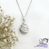 گردنبند اشکی نقره ساخت ایتالیا همراه با زنجیر کد 21940