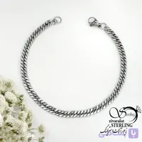 دستبند استیل زنجیری مدل کارتیر سفید کد 22285