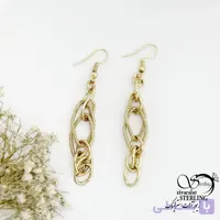 گوشواره رنگ ثابت طرح طلا کد 22121