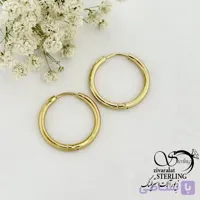 گوشواره حلقه ای برند استیل طرح طلا کد 22251