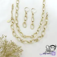 سرویس زنجیری مجلسی با روکش آب طلا کد 22153