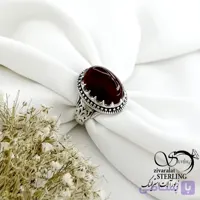 انگشتر نقره سنگ عقیق قرمز کد 21887