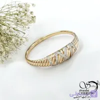 دستبند النگویی مدل خطی ژوپینگ نگین دار کد 21069