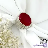 انگشتر دست ساز نقره با سنگ عقیق(یا فاطمه الزهرا) کد 21450