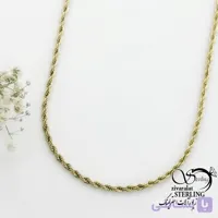 زنجیر استیل طرح طلا مدل طنابی 60سانتی کد 16142