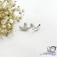 پیرسینگ نقره گوش طرح برگ کد 22084