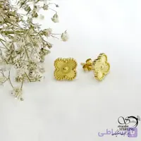 گوشواره میخی ونکلیف طلایی کد 21697