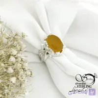 انگشتر نقره 925 عیار سنگ شرف الشمس کد 21881