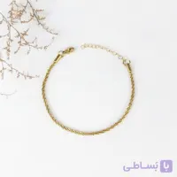 دستبند خاویاری استیل طلایی کد 11635