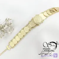 دستبند سکه ایی طرح طلا کد 17006
