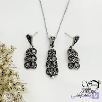 نیمست نقره 925 عیار سیاه قلم کد 22305
