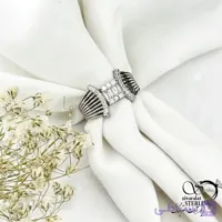 انگشتر نقره 925 عیار ایتالیا طرح جواهری کد 21287