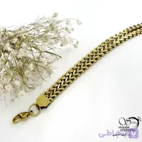 دستبند استیل طرح بافت زنجیری کد 21789