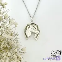 گردنبند نقره نعل و اسب با نقره ایتالیایی کد 21350