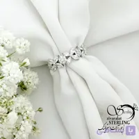 انگشتر جواهری نقره ایتالیا طرح رینگی کد 22205
